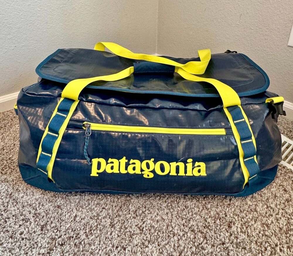 Patagonia Black Hole Duffel, 55L Navy/Yellow, Camping, Outdoors